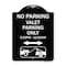 Signmission No Parking Valet Parking 5-30pm-12-00am Heavy-Gauge Aluminum Sign, 24" x 18", BW-1824-23791 A-DES-BW-1824-23791 - alternate 1